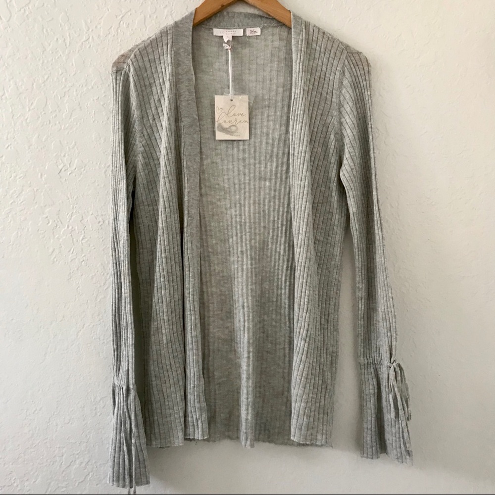 NWT Lauren Conrad Long Sleeve Gray Cardigan